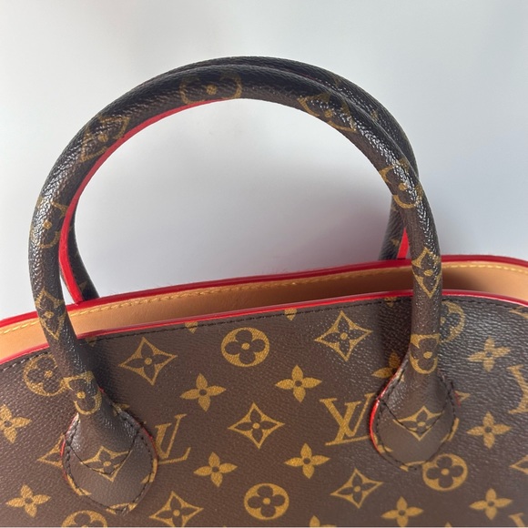 Louis Vuitton Monogram Calf Hair Spikes Iconoclasts Christian Louboutin Tote Red - Picture 5 of 16